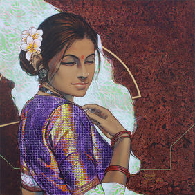 Amodini The Silent Bloom by Ramchandra S Kharatmal , Painting | Mojarto