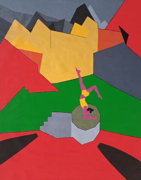 Varanasi_Stillness Above the Steps by Prasanta Acharjee, Painting | Mojarto