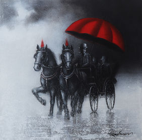 Rhythmic Monsoon Ride by Somnath Bothe, Painting | Mojarto