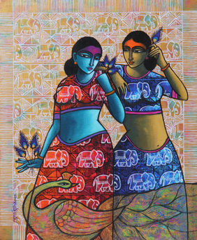 Celestial Beauty Sursundari by Pratiksha S Bothe , Painting | Mojarto