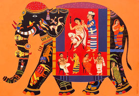 Krishna Hasti 2 by bhaskar lahiri, Painting | Mojarto