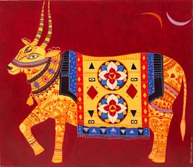 Nandi by bhaskar lahiri, Painting | Mojarto