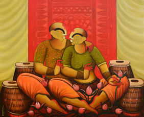  Rhythm of Silence by Anupam Pal, Painting | Mojarto