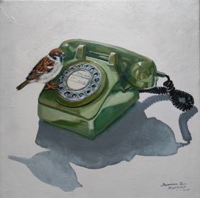 Listening to Absence by srinivasa Ram Makineedi, Painting | Mojarto