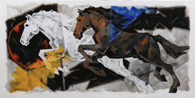 HORSE SERIES 319 by Devidas Dharmadhikari, Painting | Mojarto