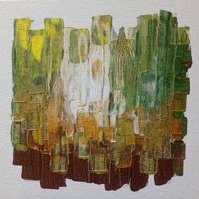 Moss and stone by Ashok Bhaskar Pandey, Painting | Mojarto