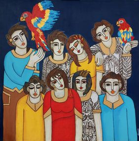 Friends together by Nandini verma, Painting | Mojarto