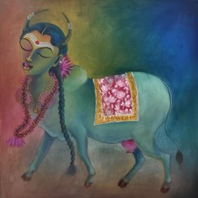 Kamadhenu by Manisha Raju, Painting | Mojarto