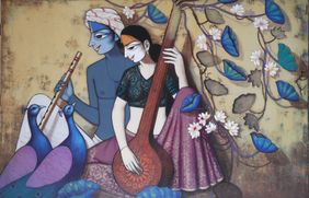 veena 2 by Pravin Utge, Painting | Mojarto