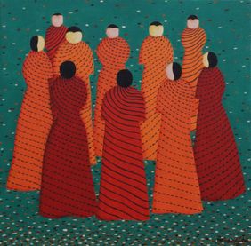 Gathering 7 by Hemavathy Guha, Painting | Mojarto