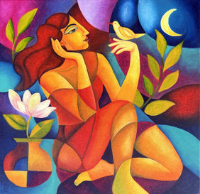 Song of the Golden Bird by Manisha Mohnani, Painting | Mojarto