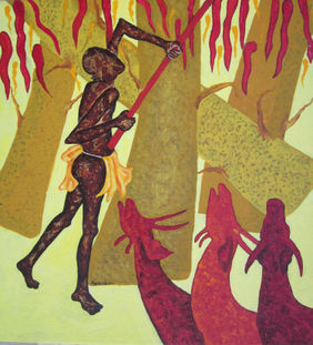 Childhood by V Raja Rambabu , Painting | Mojarto