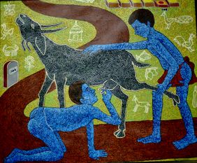 Childhood by V Raja Rambabu , Painting | Mojarto