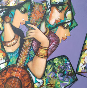 Echoes of grace 2 by Anindya Mukherjee, Painting | Mojarto