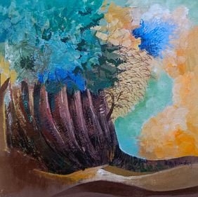 Landscape by Ashok Bhaskar Pandey, Painting | Mojarto