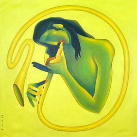 Krishna by Rajesh Shah, Painting | Mojarto