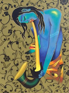 Krishna by Rajesh Shah, Painting | Mojarto