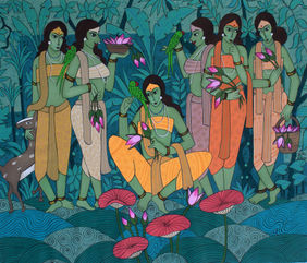 Beauty in bloom  by Chetan Katigar, Painting | Mojarto