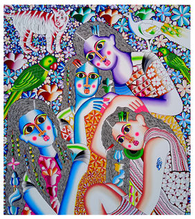 Friends -I by Ravi Kattakuri, Painting | Mojarto