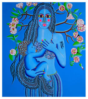 Mother  And Child by Ravi Kattakuri, Painting | Mojarto