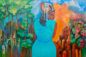 Spirits of the woodlands by Ashok Bhaskar Pandey, Painting | Mojarto