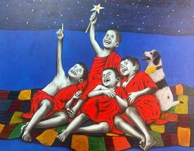 A Wish Upon a Falling Star by Yashpal Nandgaonkar, Painting | Mojarto
