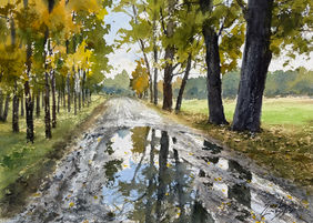 Whispers of the rain by Sunil Linus De, Painting | Mojarto