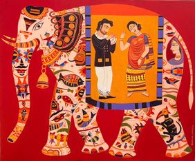 Swet Hasti 3 by bhaskar lahiri, Painting | Mojarto