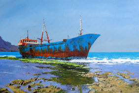 Silent Blue 01 by Milind Bhagwat, Painting | Mojarto