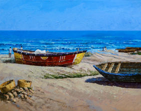 Silent Blue 02 by Milind Bhagwat, Painting | Mojarto