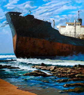 Silent blue 03 by Milind Bhagwat, Painting | Mojarto