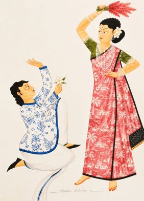 Goa series - Babu getting 'punished' in Goa by Bhaskar Chitrakar, Painting | Mojarto
