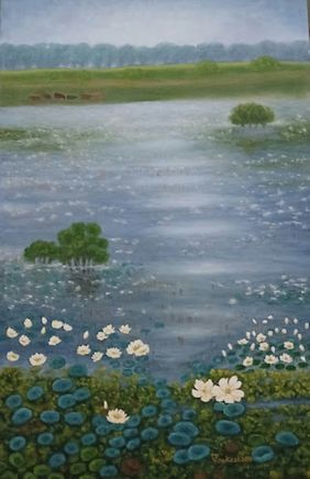 FAR AWAY FIELDS by VINOD PRAKASH, Painting | Mojarto