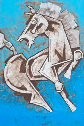 the Horse 5 by Balbir Singh, Painting | Mojarto