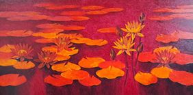 Waterlilies by Swati Kale, Painting | Mojarto