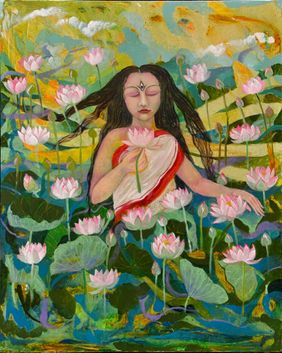 Amaar Durga (The Divine Mother As I See Her) by Sumita Maity, Painting | Mojarto