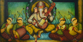 Sonic Devotion by Anupam Pal, Painting | Mojarto