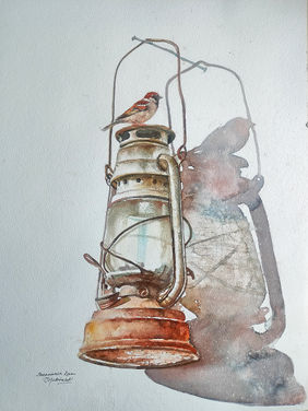 Shadow and Rust by Srinivasa Ram Makineedi, Painting | Mojarto